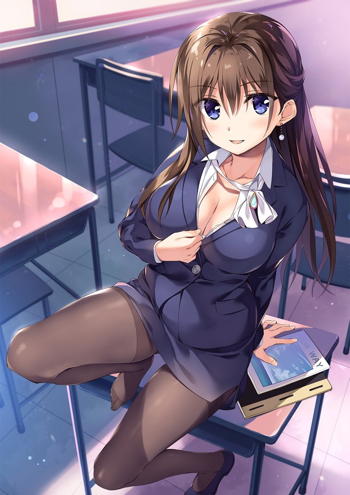 【二次】片膝上げ・立て膝の女の子画像スレ　その１４